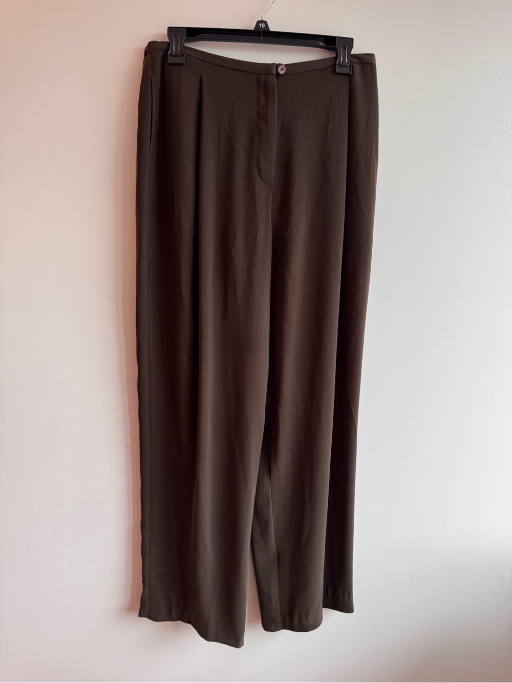 Vintage 90s Marisa Christina Dark Olive green / brown Wide-Leg Trousers